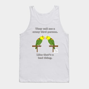 Crazy Bird lady Person Double Yellow-headed Amazon Tank Top